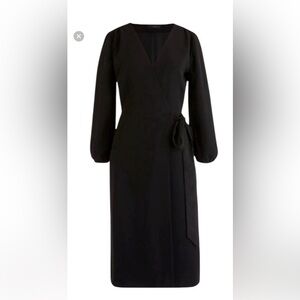 J.Crew crepe wrap dress, 12, black, NWOT